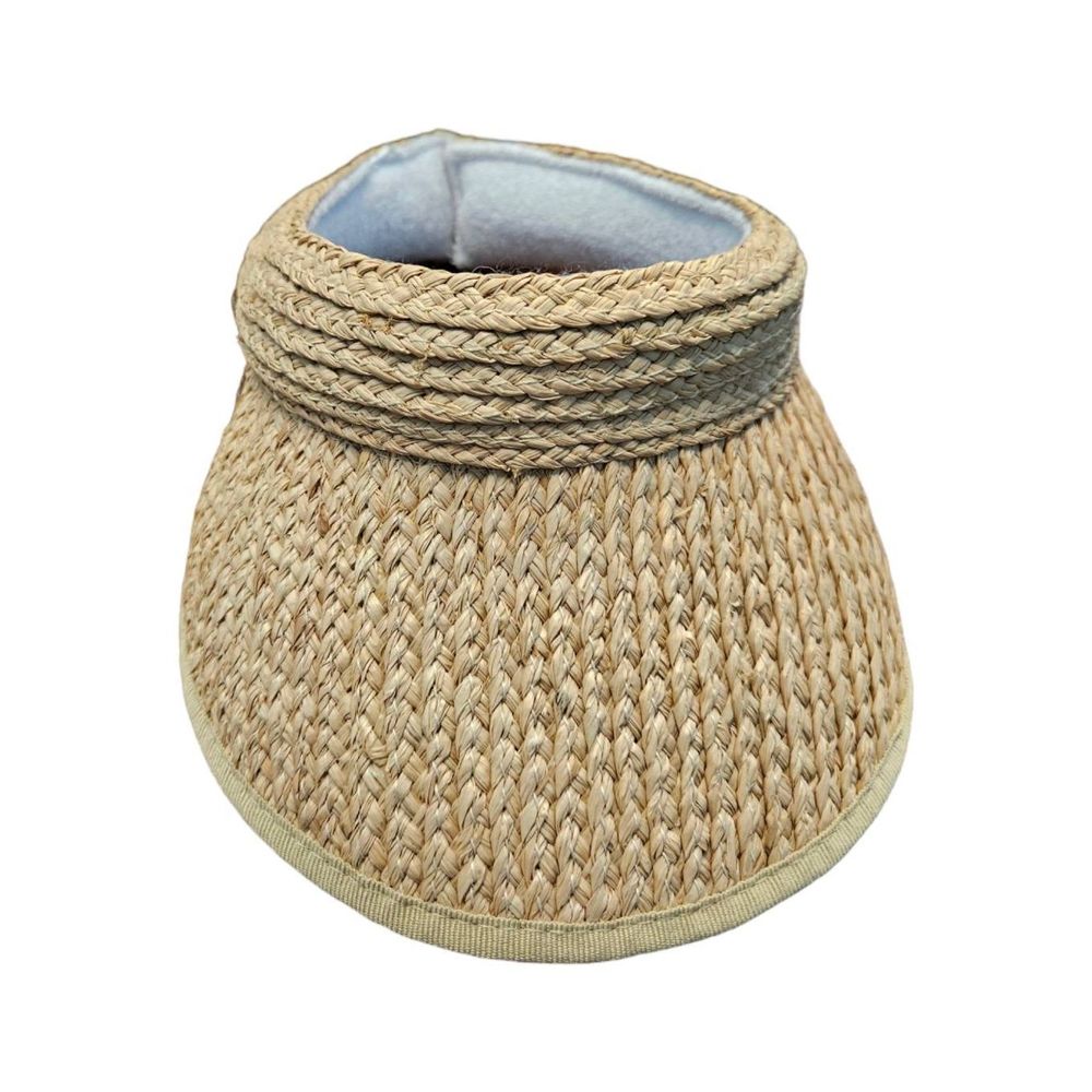 Tan Straw Adjustable Sun Visior